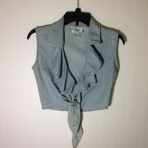 Chazzz by Charles Ghailian Vintage Denim Crop Top